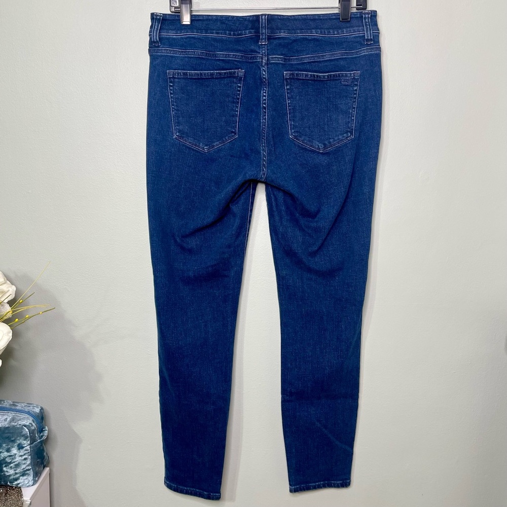 Vineyard Vines Stretch Skinny Jeans Dark Blue Mid Rise 10 - Picture 3 of 12